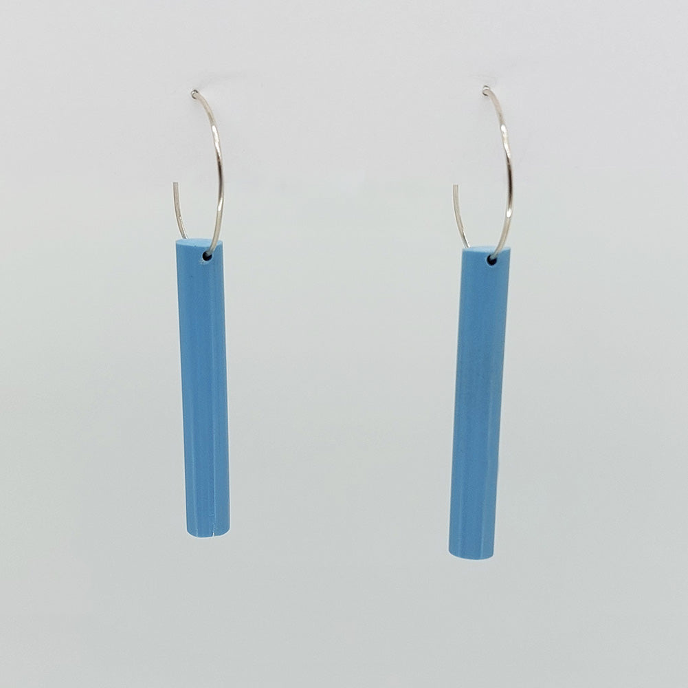 Jen Laracy - Earrings - Blue Hoop