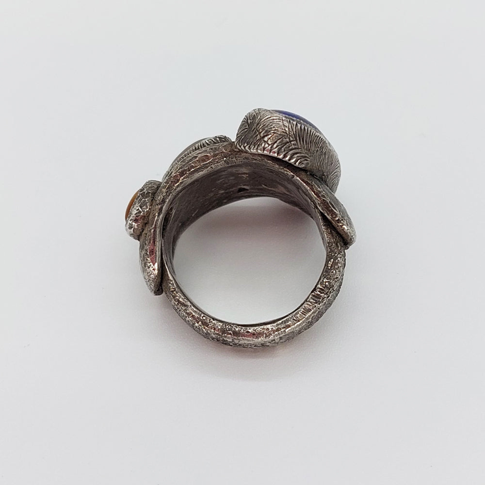 Chunky Ring - Lapis, Opal and Tiger's Eye