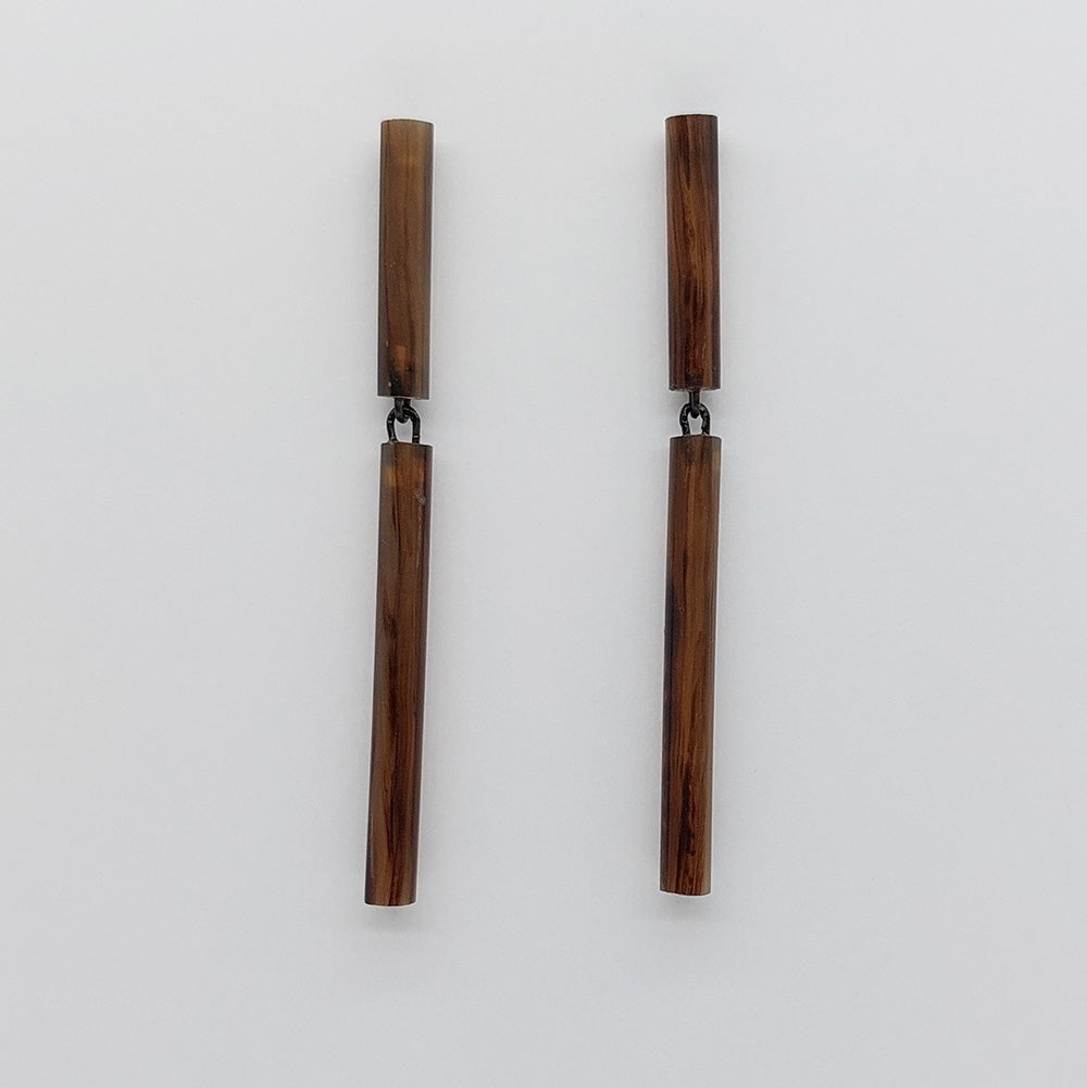 Jen Laracy - Earrings - Brown Stud