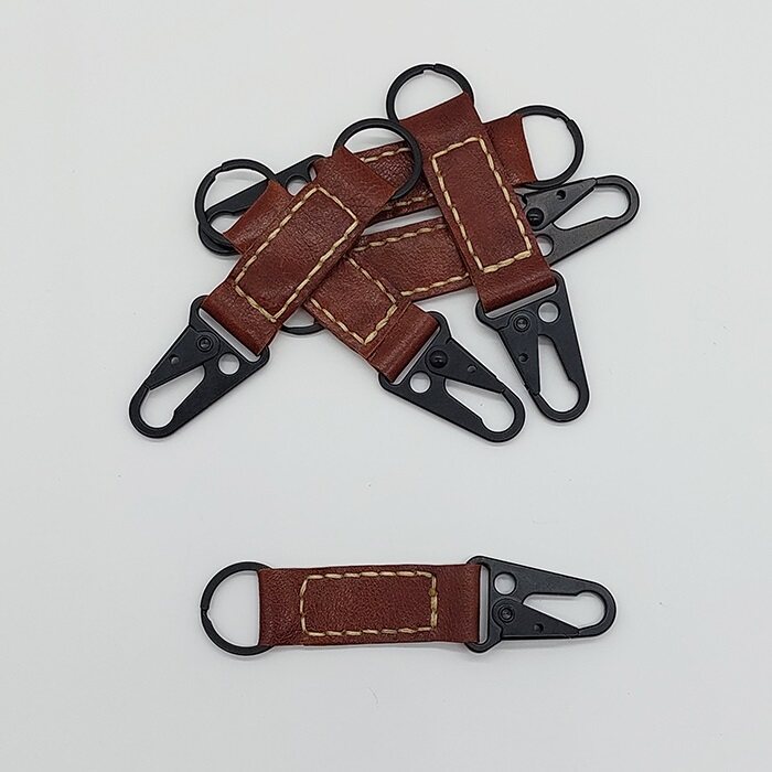 Leather Key Strap with Clip