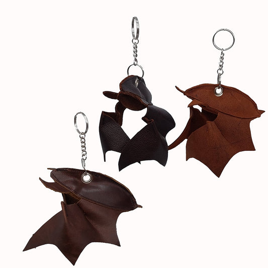 Leather Bat Keyring