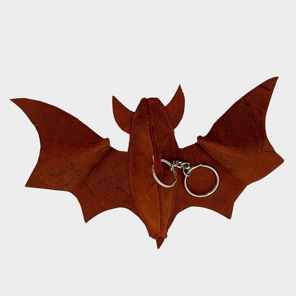 Leather Bat Keyring