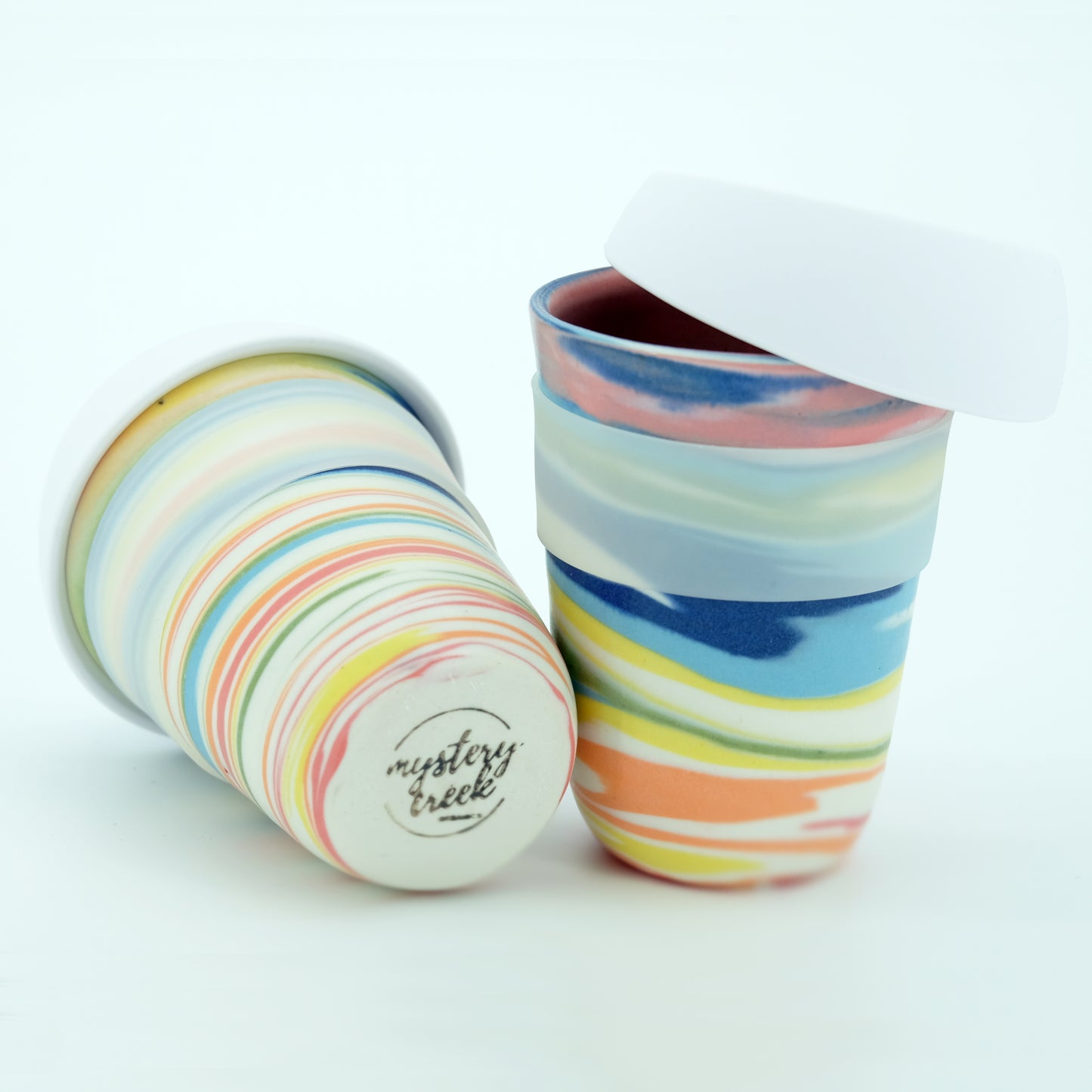 Mystery Creek Ceramics: Colourful Takeaway Mug