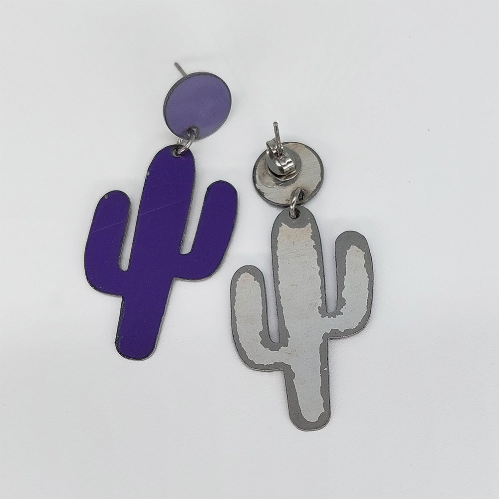 Cacti Earrings - Lilac and Purple