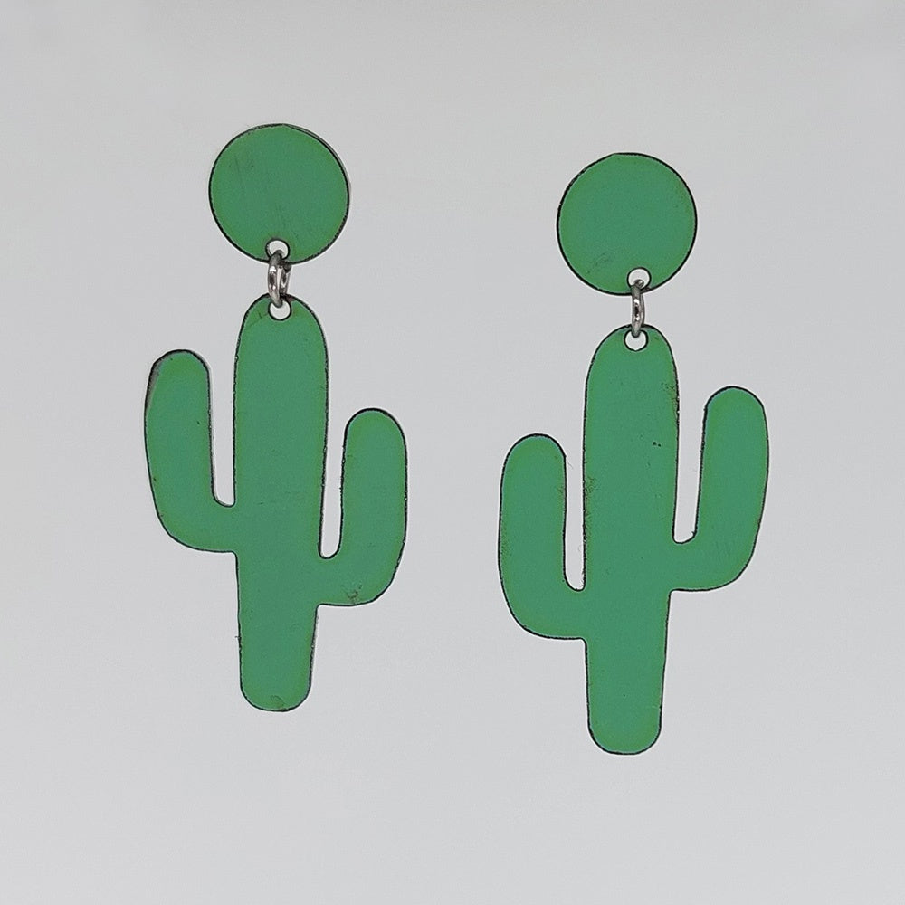 Cacti Earrings-Sage