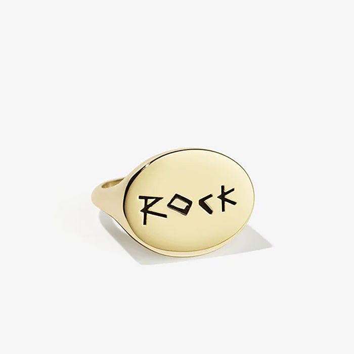 Nell x Meadowlark Rock Ring 9ct Yellow Gold shop.dowse