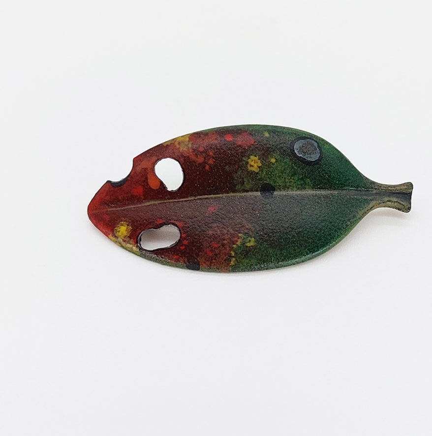 Pohutukawa Leaf Brooch